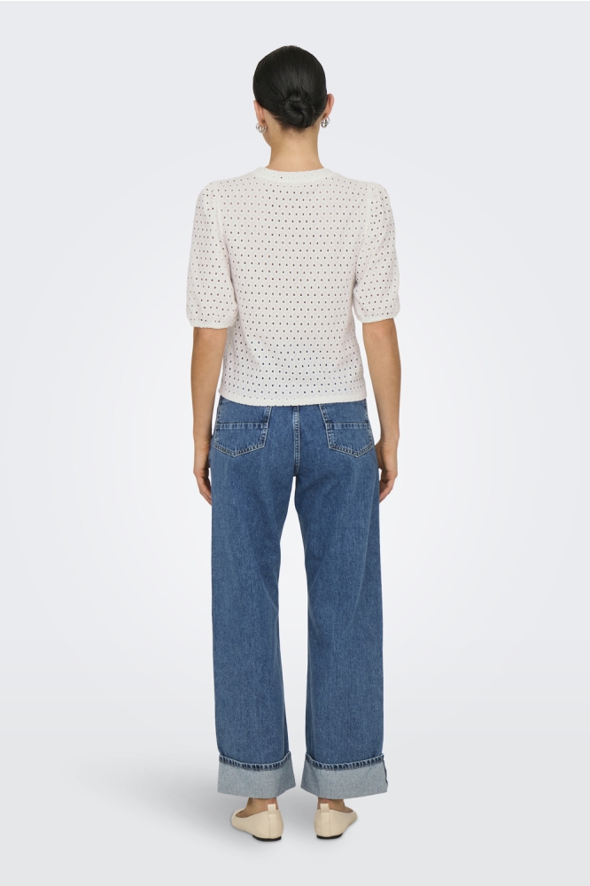 ONLELISA S/S O-NECK TOP BOX JRS 15346853 CLOUD DANCER